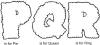 PQR Alphabet Coloring Page