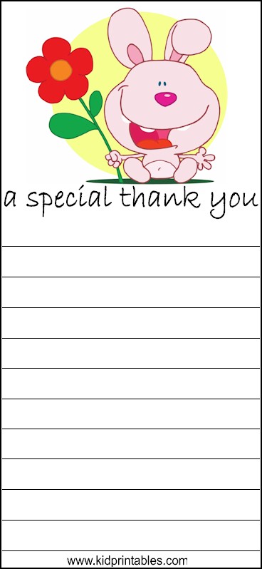 Thank You Note - Bunny