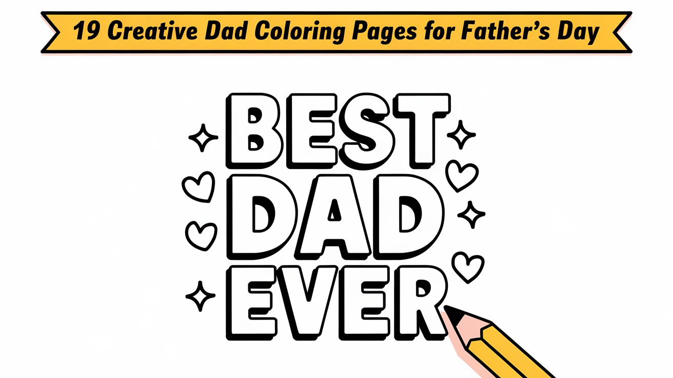 19 Creative Dad Coloring Pages for Father's Day