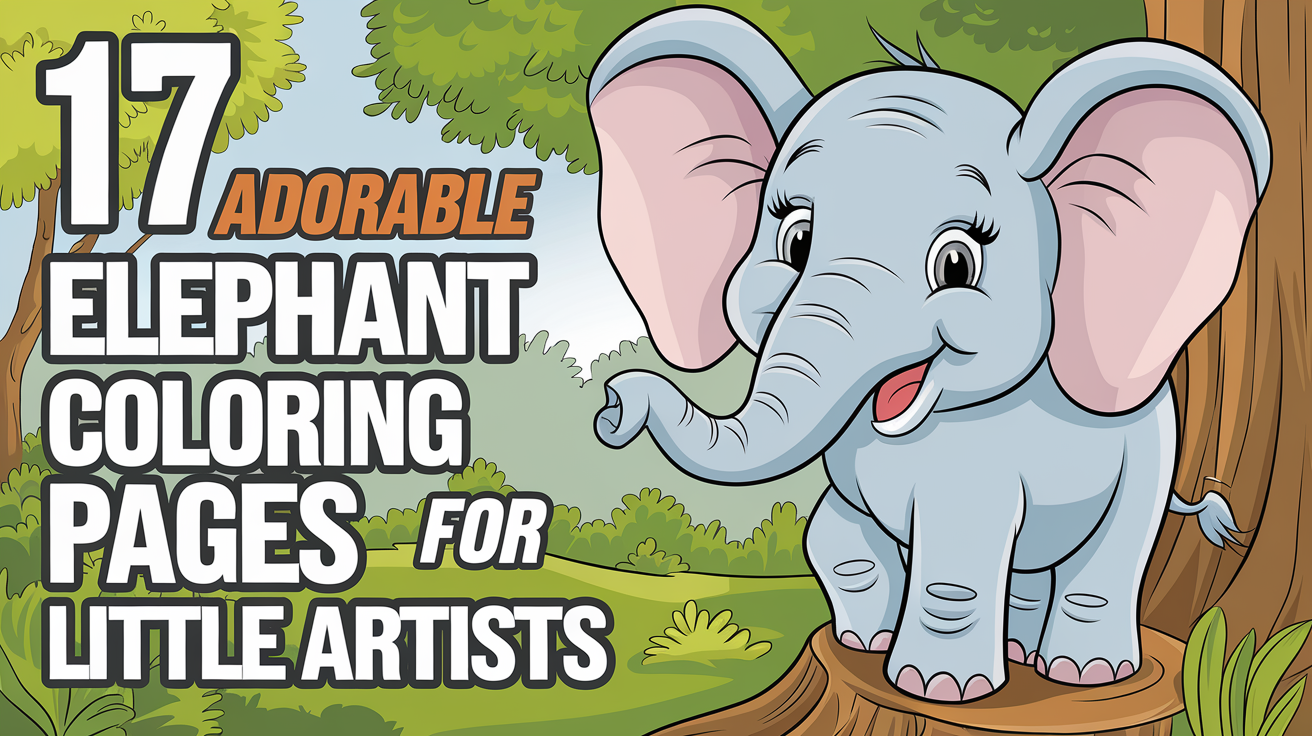 Adorable Elephant Coloring Pages for Little Artists