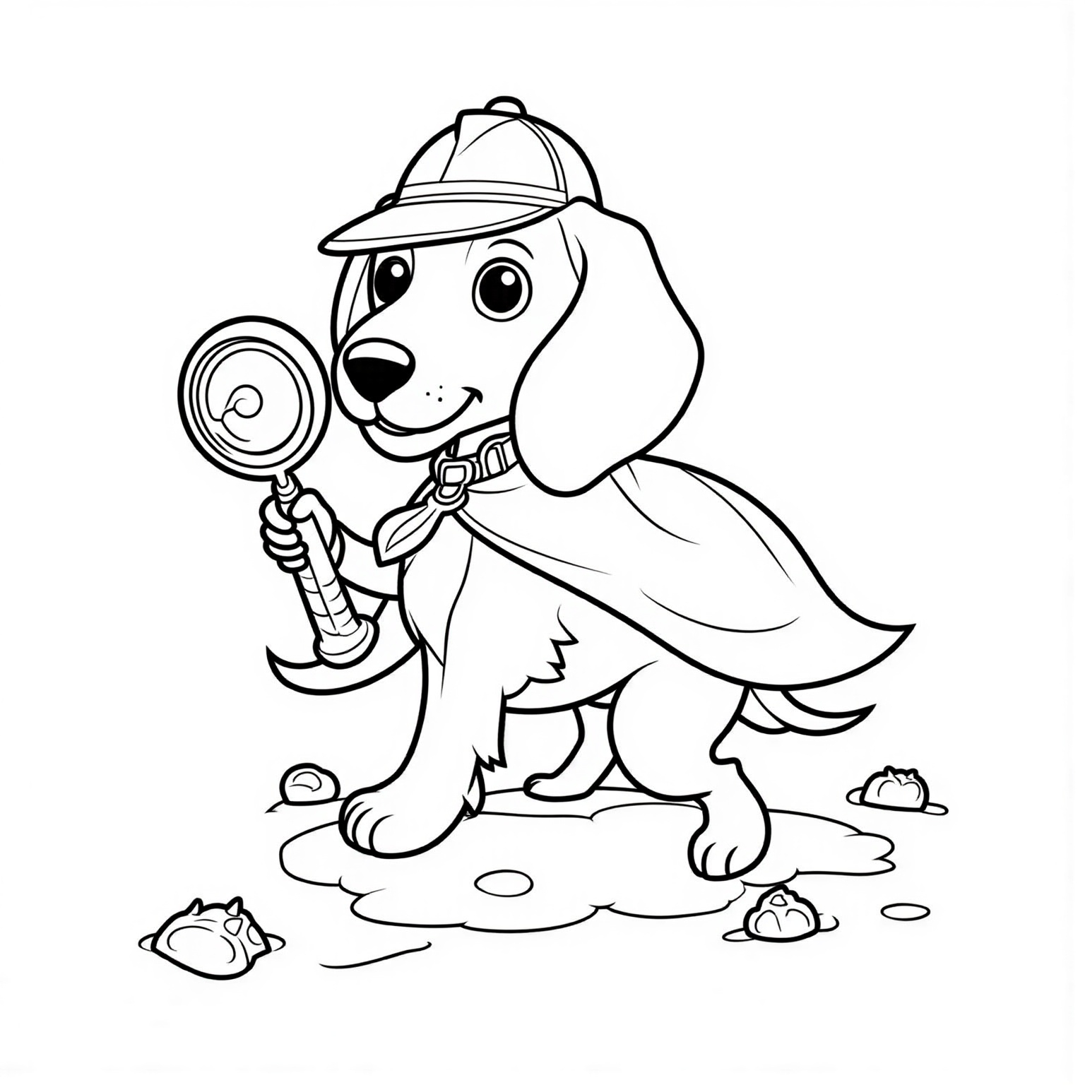 Beagle Dressed as A Detective