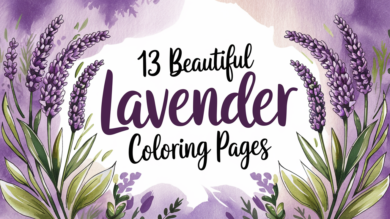 Beautiful Lavender Coloring Pages