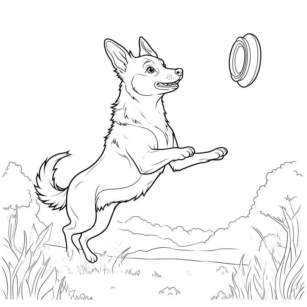 Border Collie Jumping to Catch a Frisbee