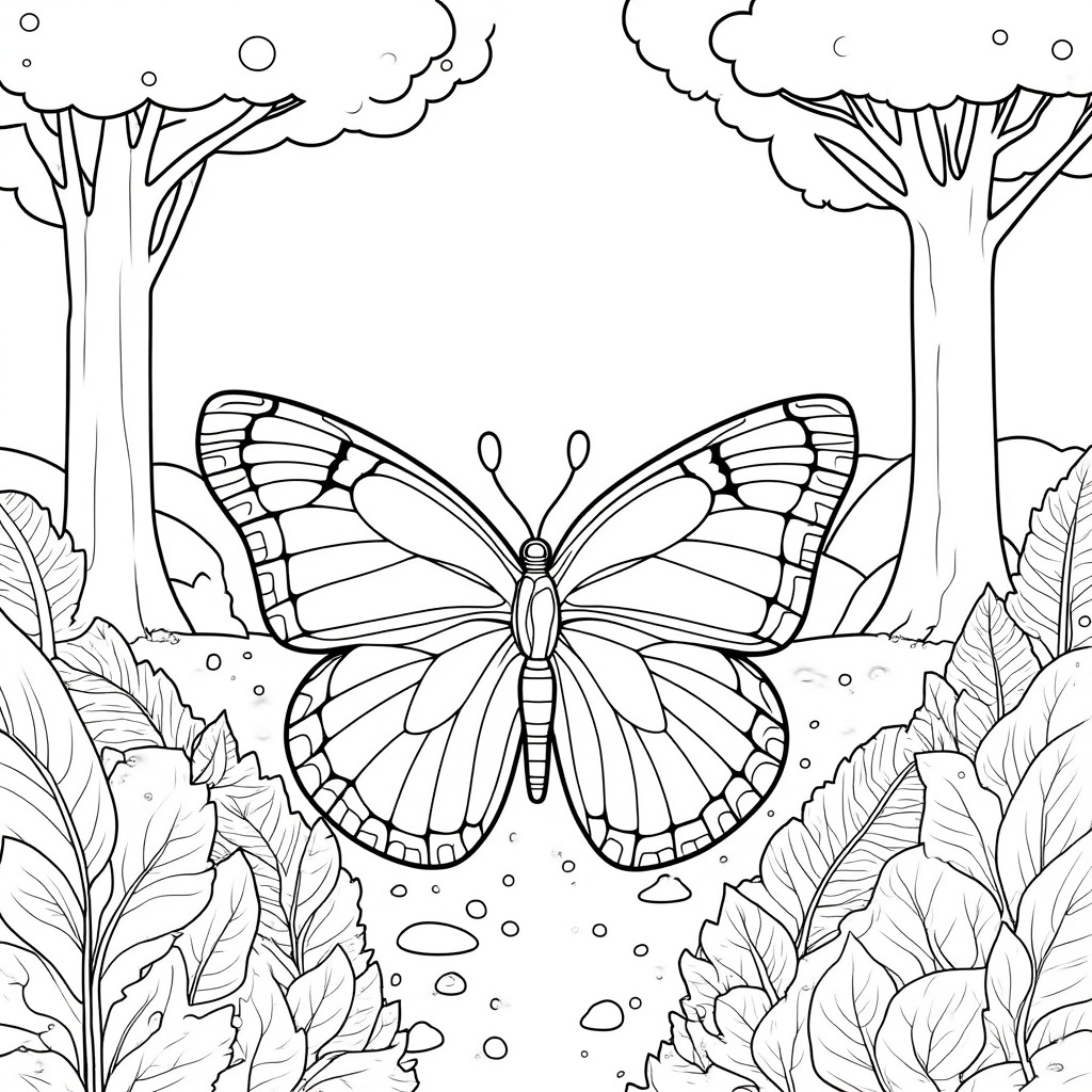 Butterfly in a Dense Forest