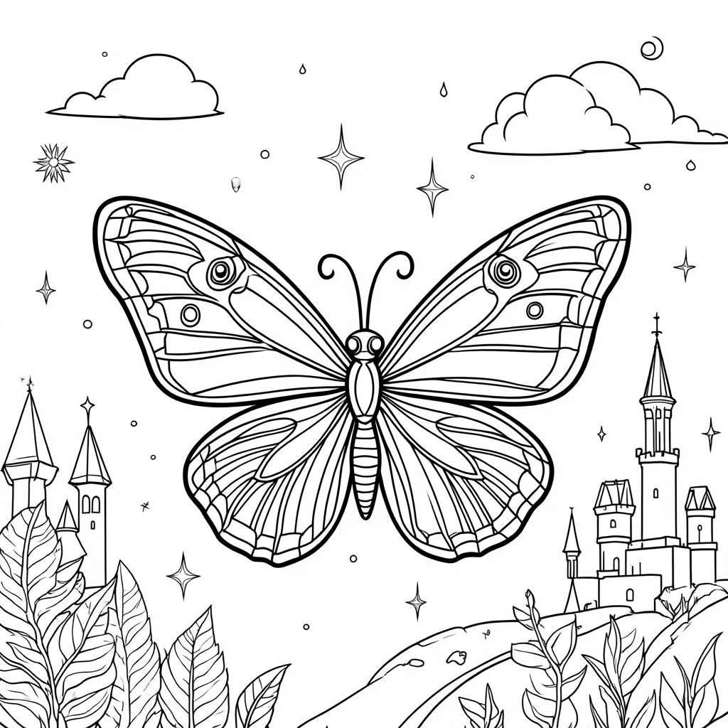 Butterfly with Fantasy Scenes