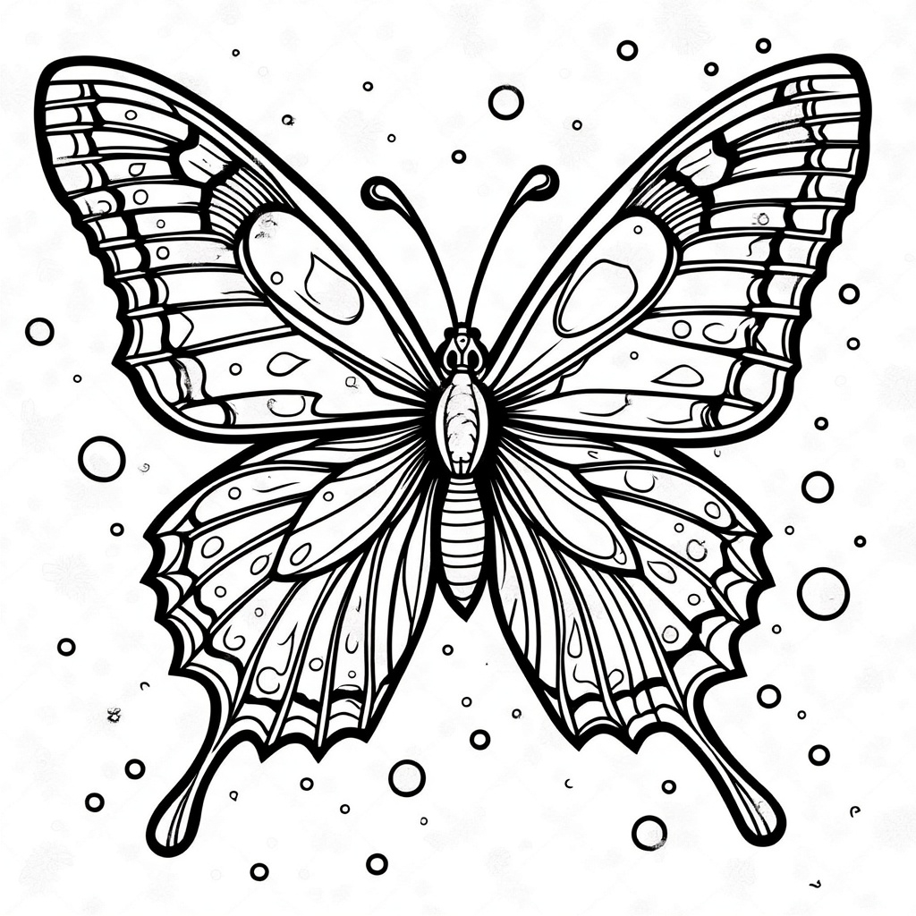 Butterfly with Paint Spot Effect