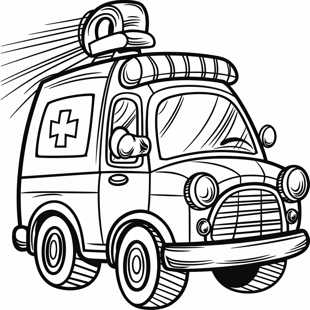 Cartoon-style_Ambulance_with_a_Siren