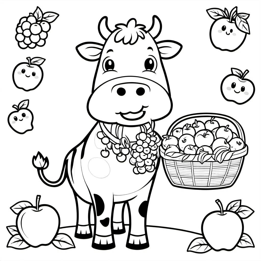 Cow_Holding_a_Basket_of_Fruits