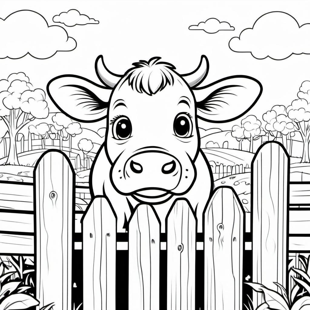 Cow_Peeking_Through_a_Fence