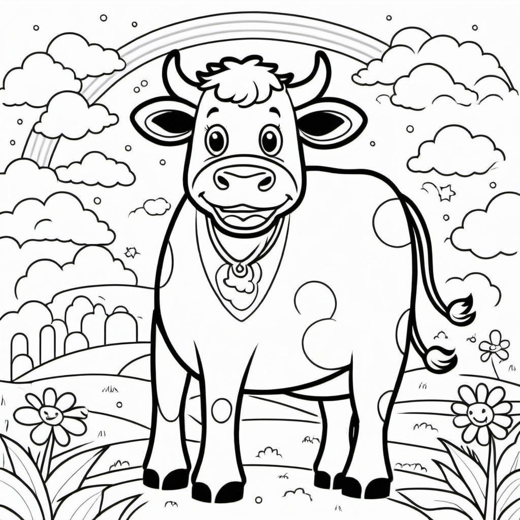 Cow_with_a_Rainbow_Background