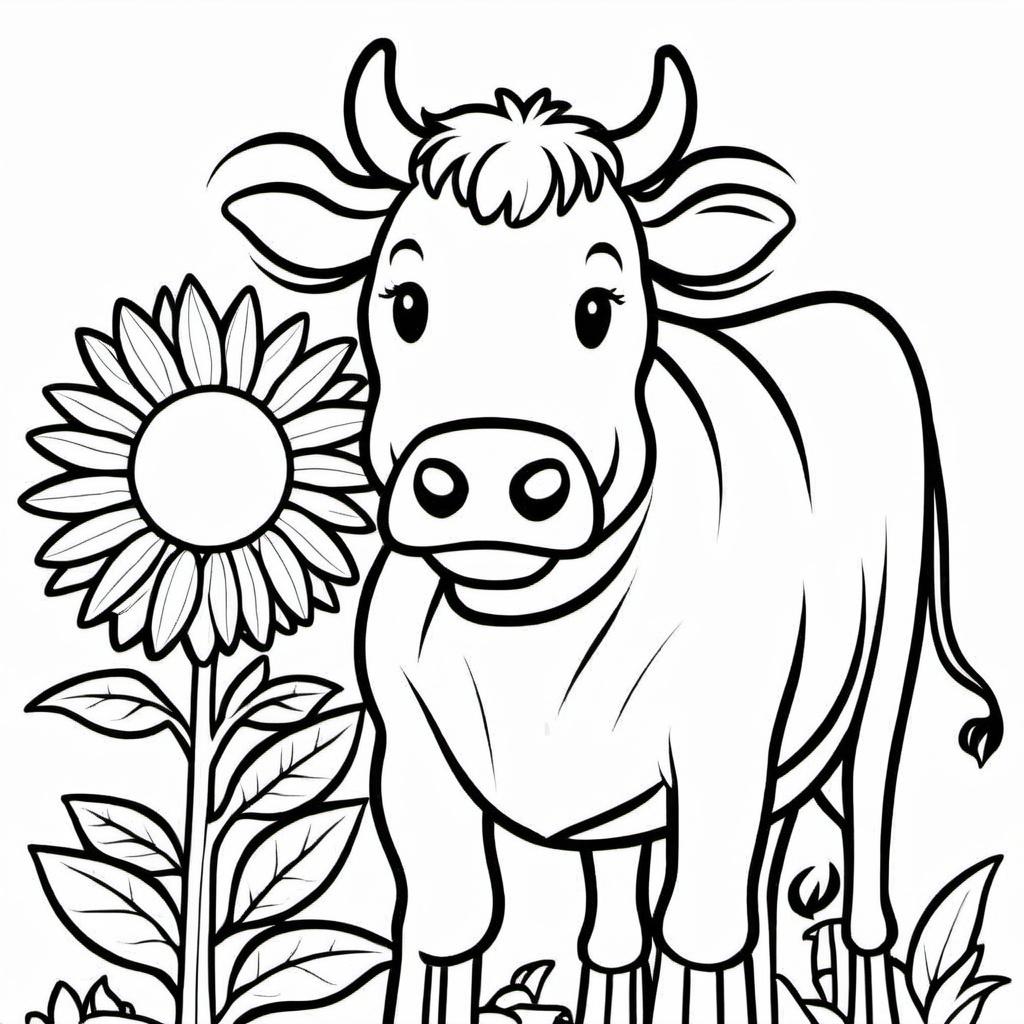 Cow_with_a_Sunflower