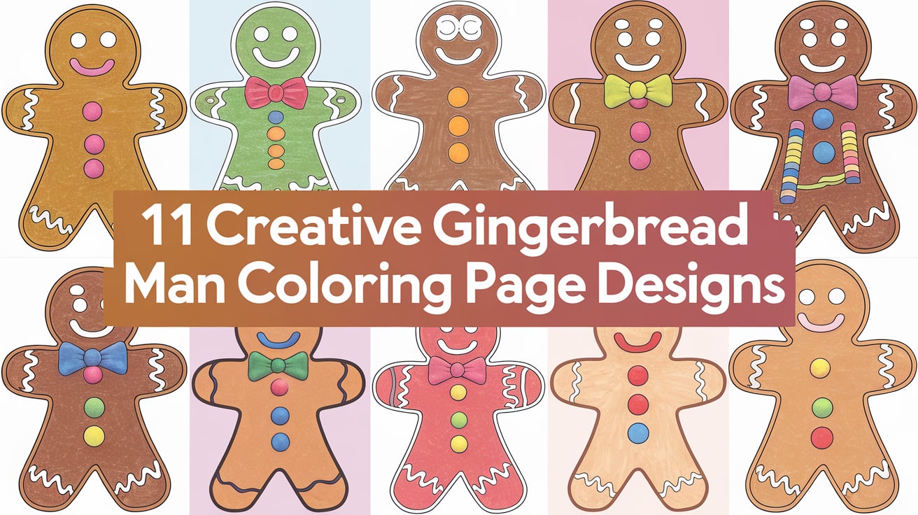 Creative Gingerbread Man Coloring Page Designs