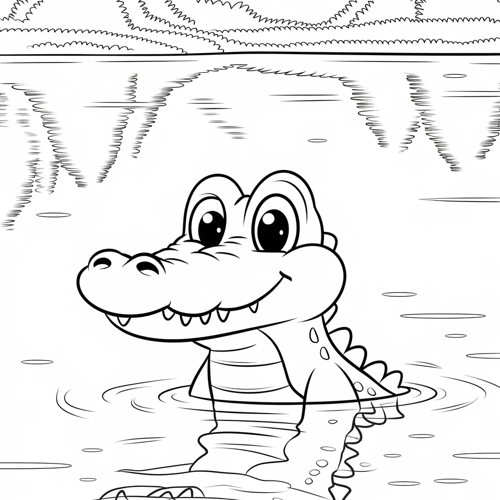 Crocodile_Peeking_Out_of_the_Water