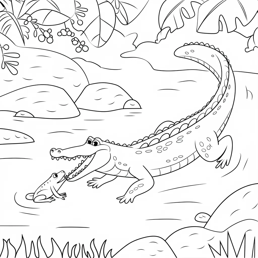 Crocodile_Playing_with_a_Frog