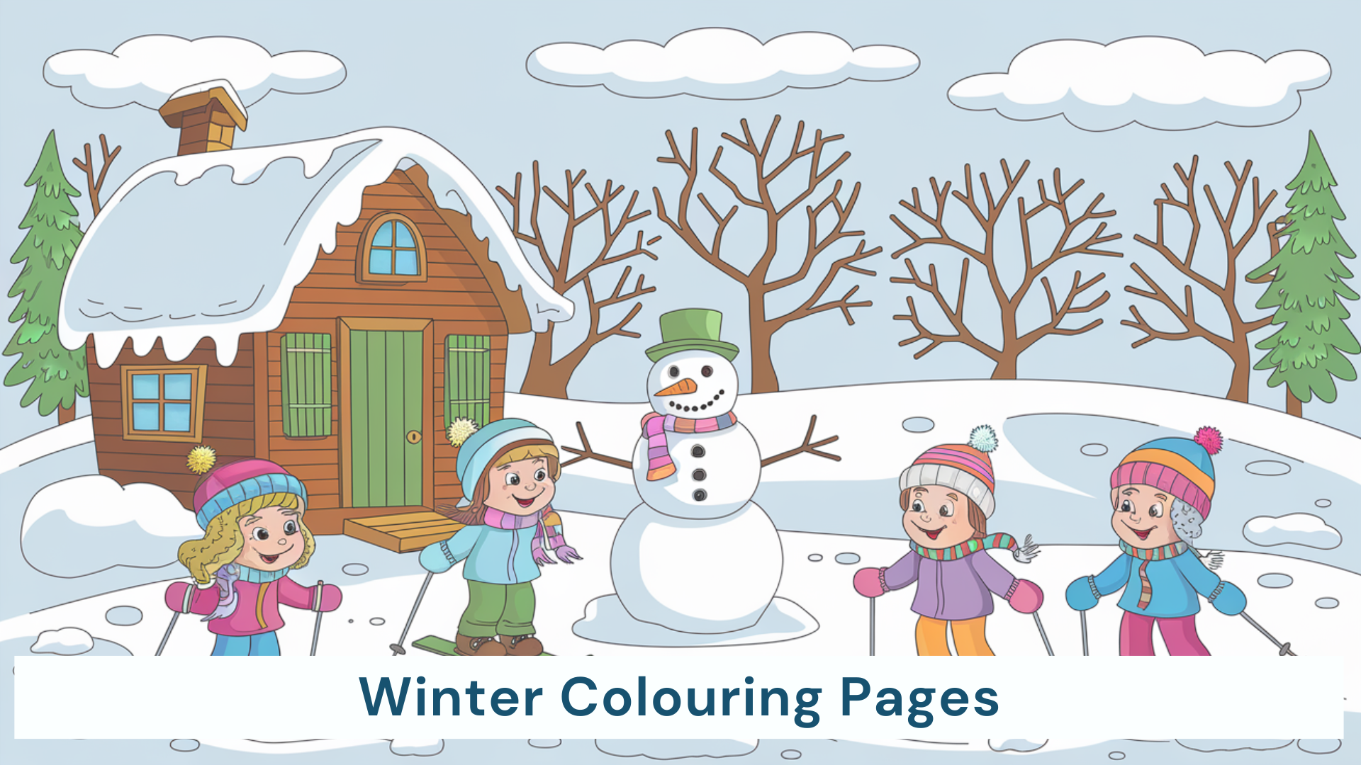 Cute Winter Coloring Pages For Kids