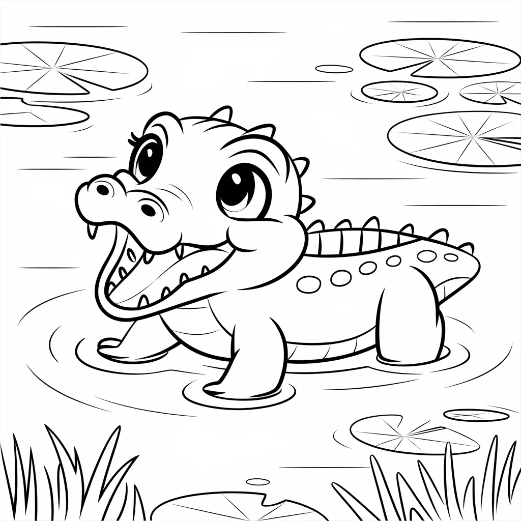 Cute_Baby_Crocodile_Playing_in_Water