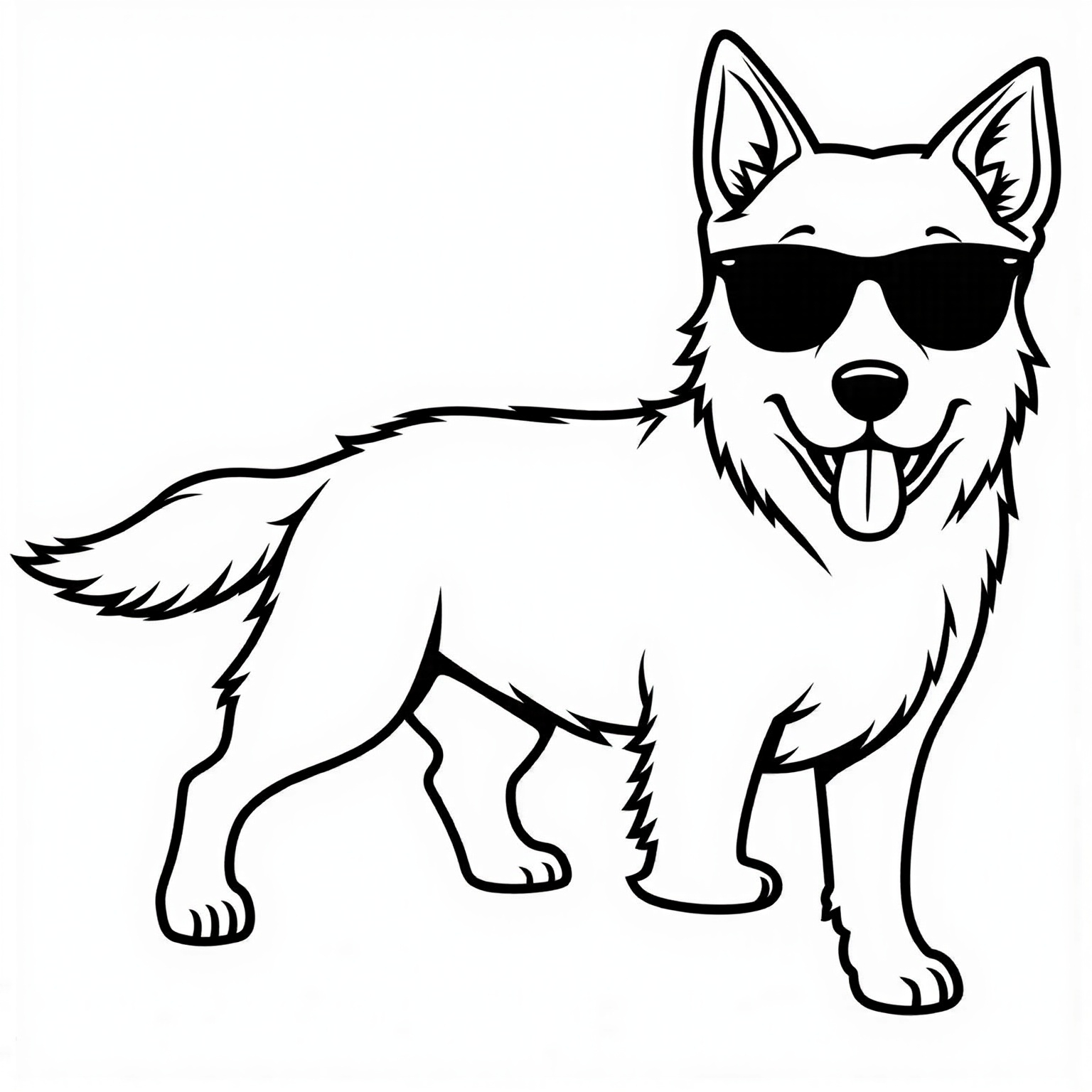 Dog Wearing Stylish Sunglasses