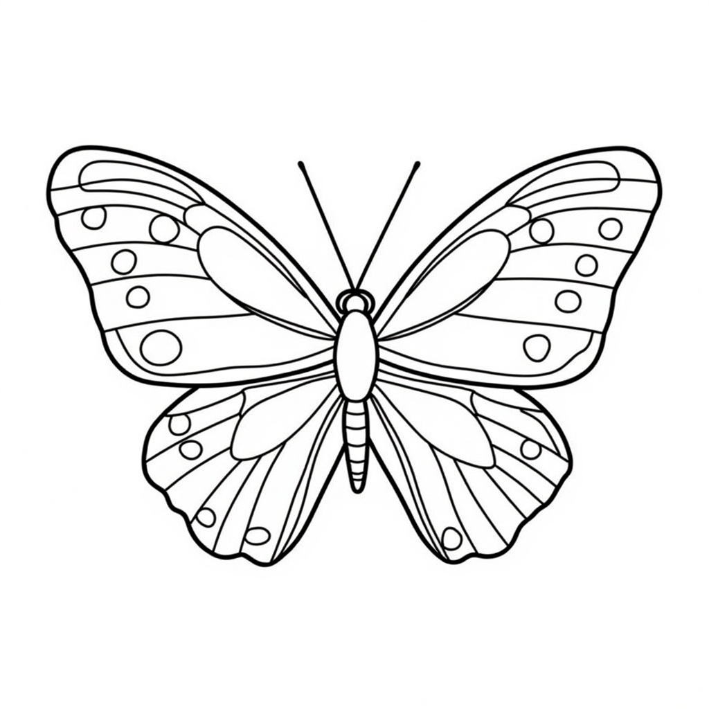 Dotted Butterfly Design for Kids