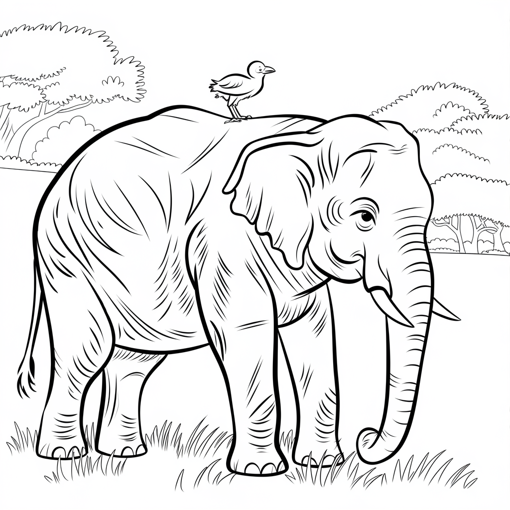 Elephant_with_Baby_Bird