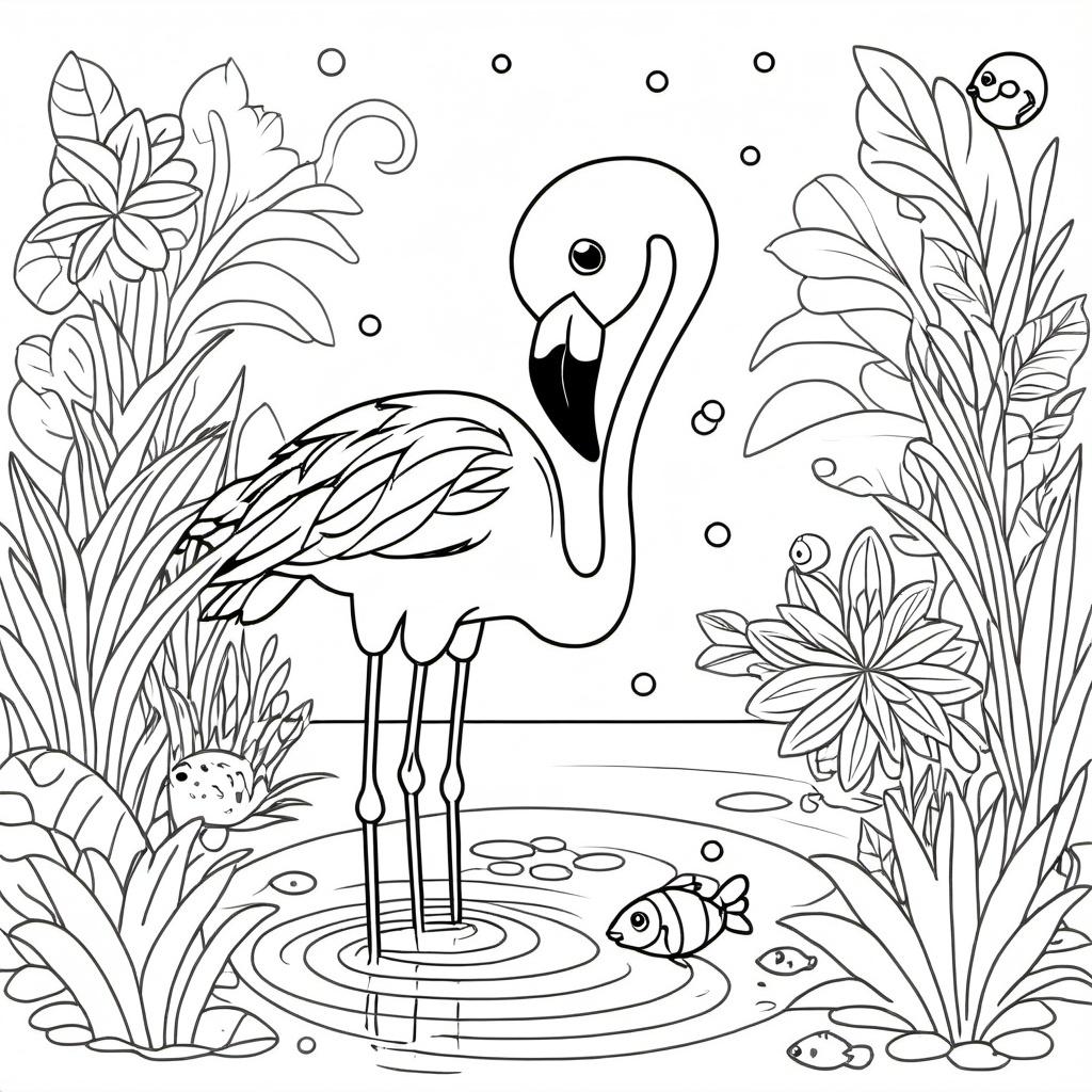 Flamingo_and_Fish