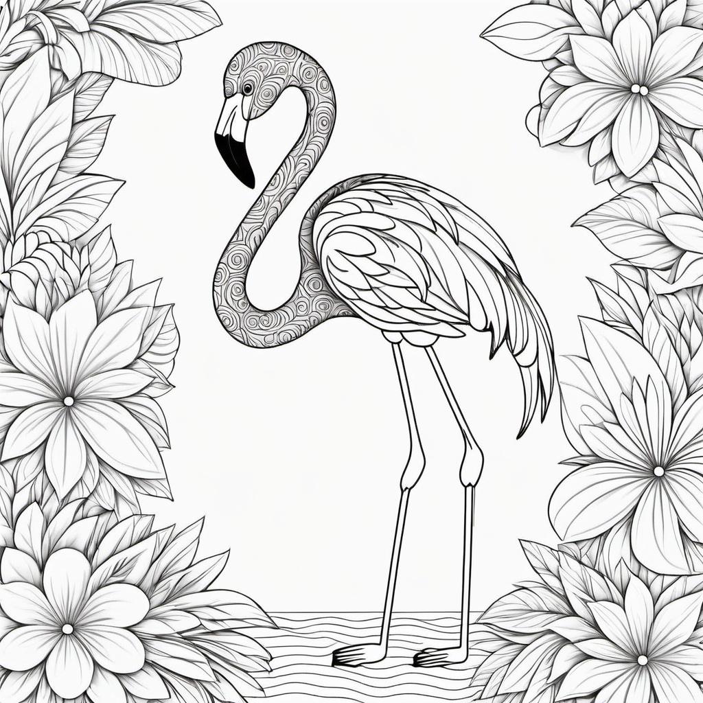 Flamingo_with_Tribal_Patterns