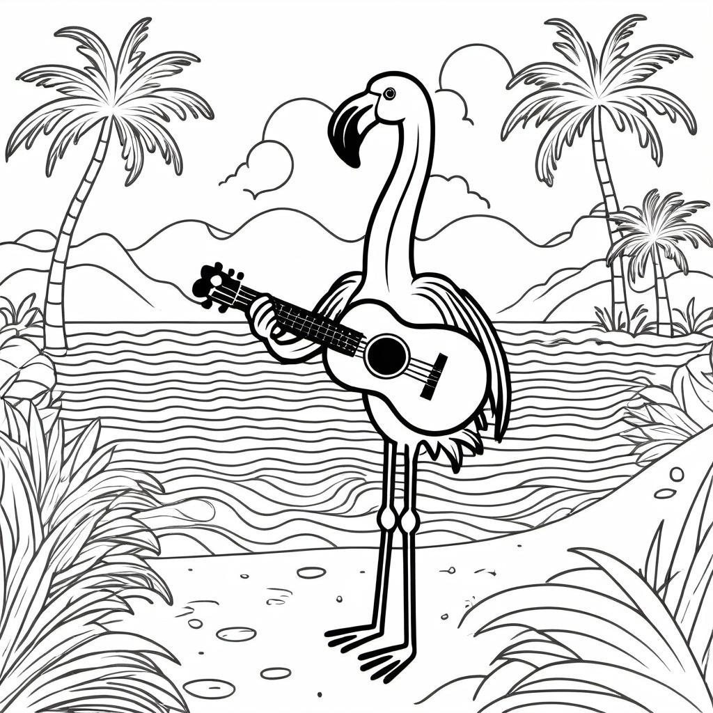 Flamingo_with_a_Ukulele