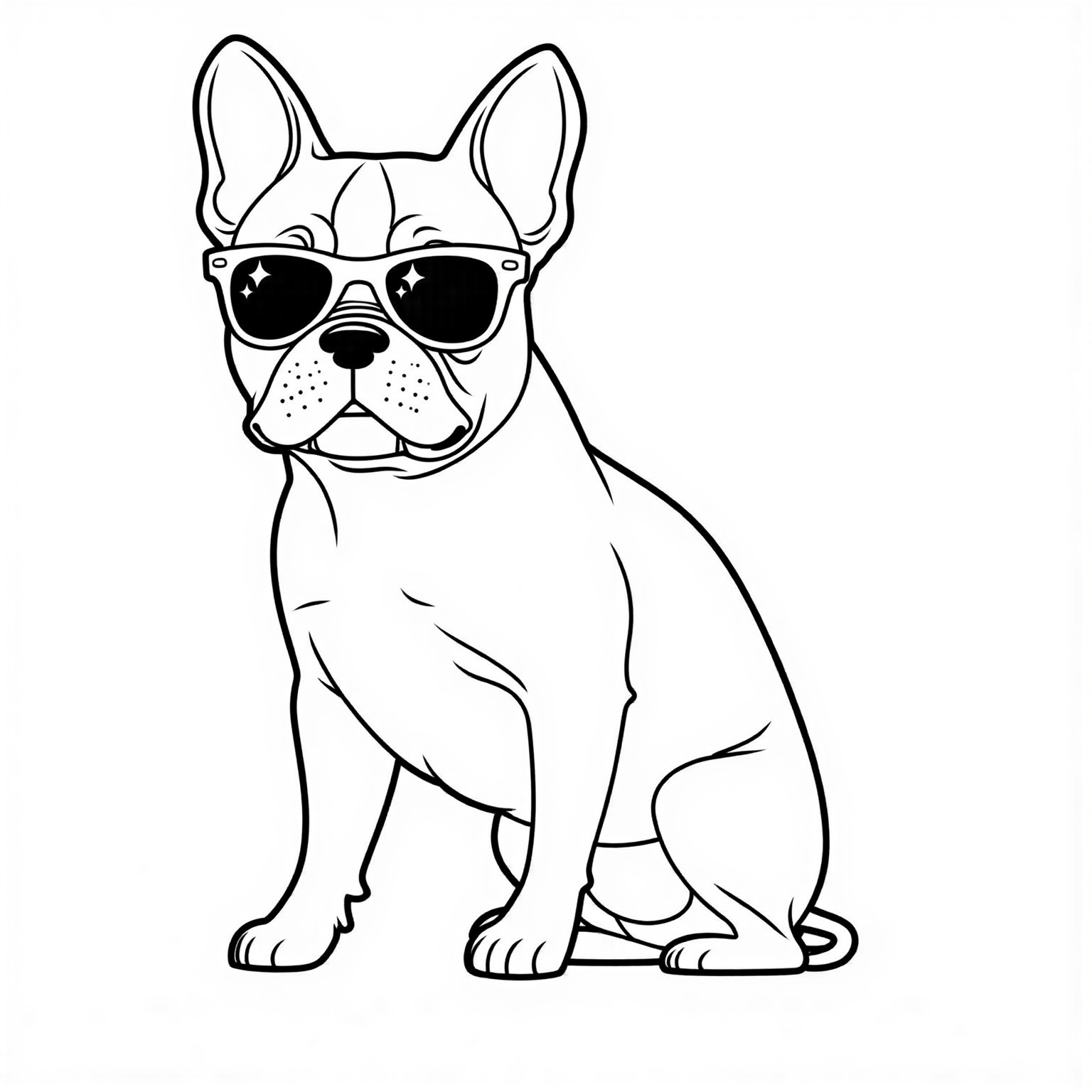 French Bulldog Wearing Cool Sunglasses