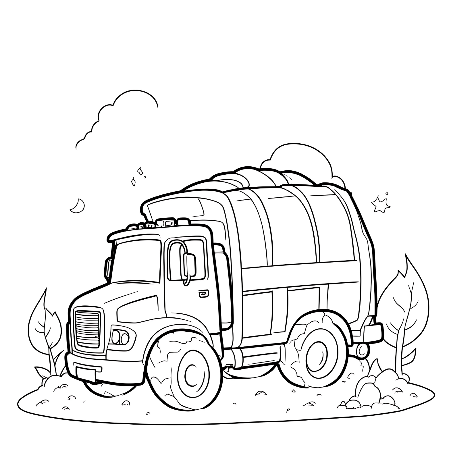 Garbage_Truck_with_Green_Environment