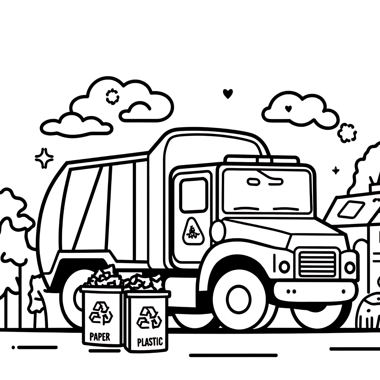 Garbage_Truck_with_Recycling_Bins