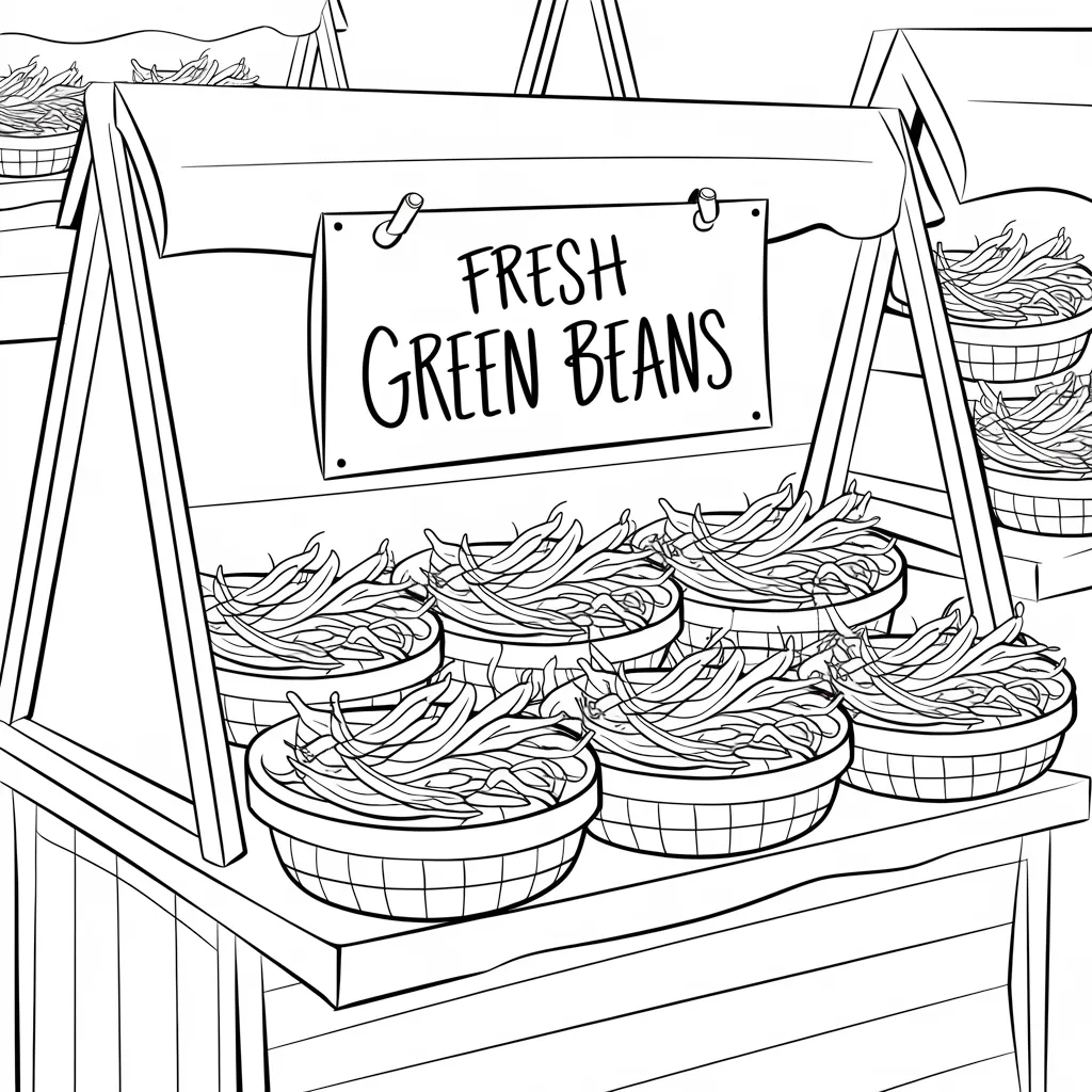 Green_Beans_In_A_Market_Stand