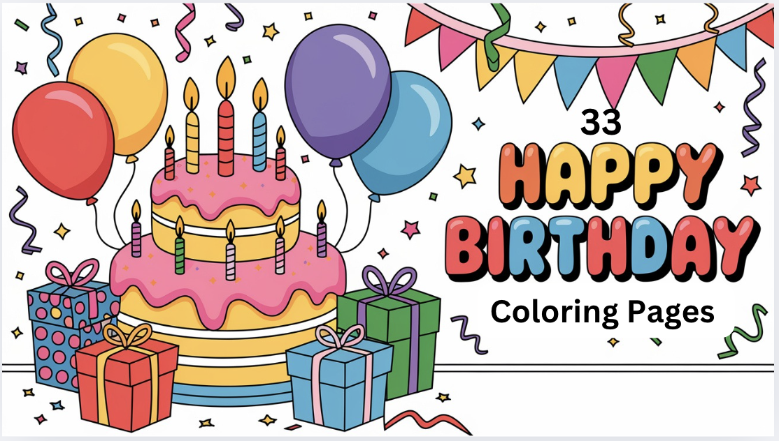 Happy Birthday Coloring Pages