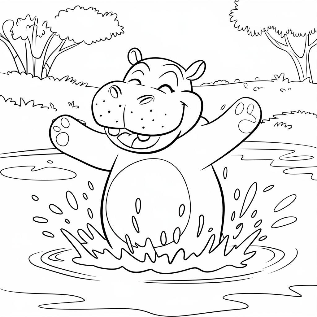 Happy_Hippo_in_a_Pond