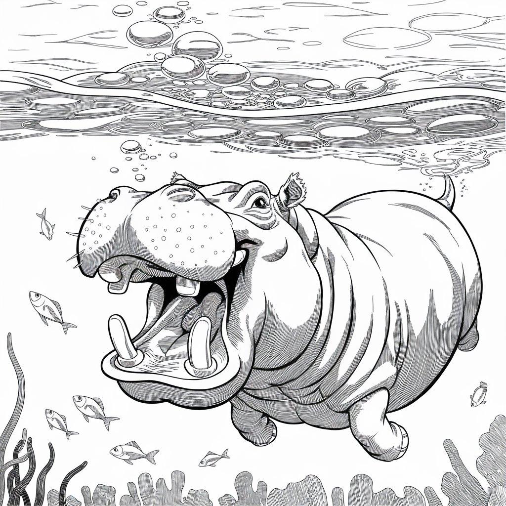 Hippo_Swimming_Underwater