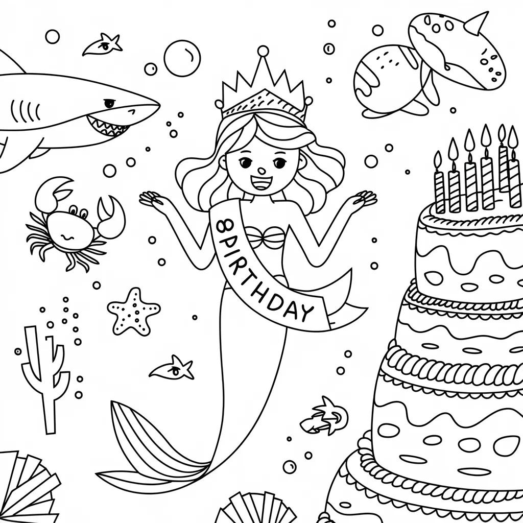 Mermaid_Celebrating_Birthday_Underwater