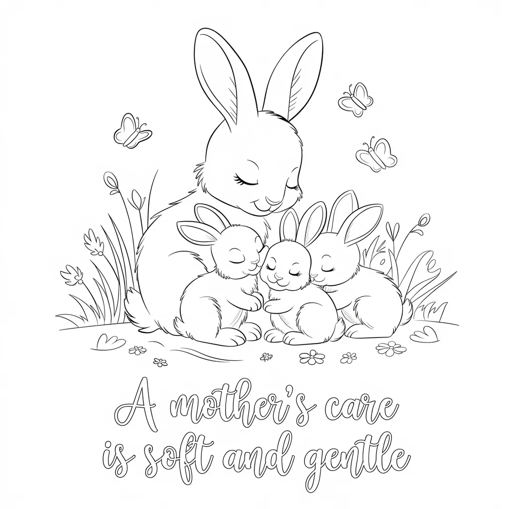 Mother_Bunny_With_Baby_Bunnies