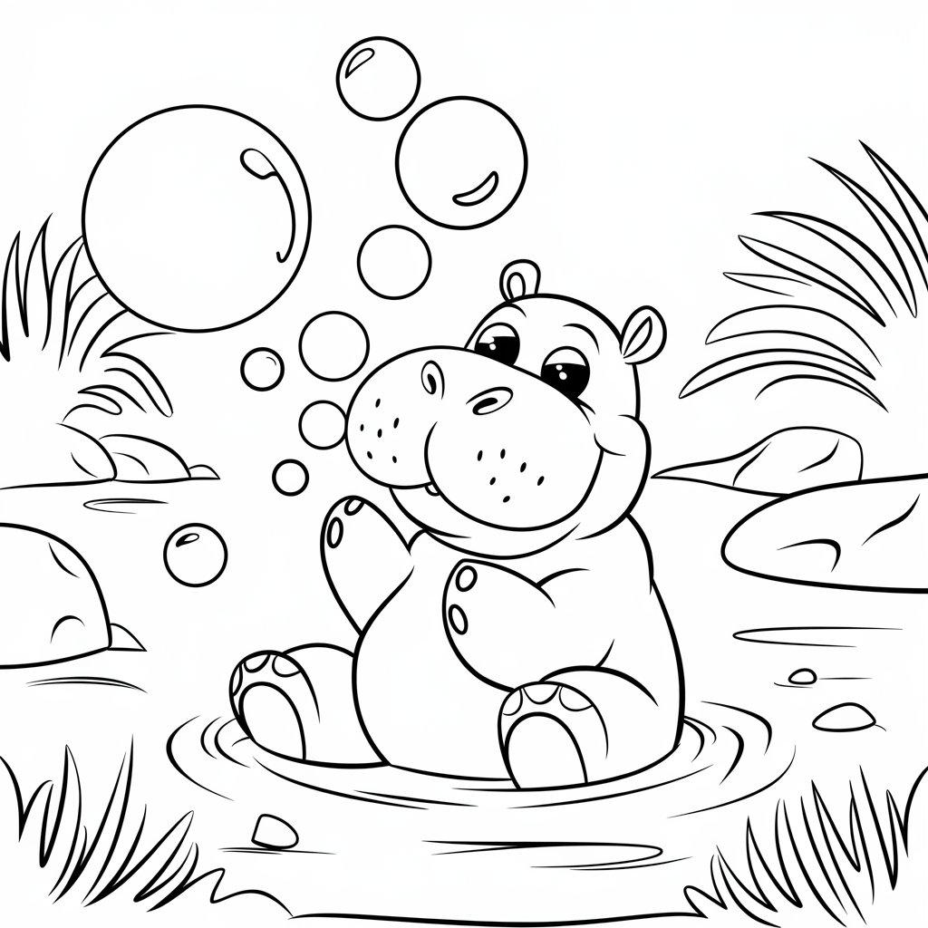 Playful_Hippo_Blowing_Bubbles