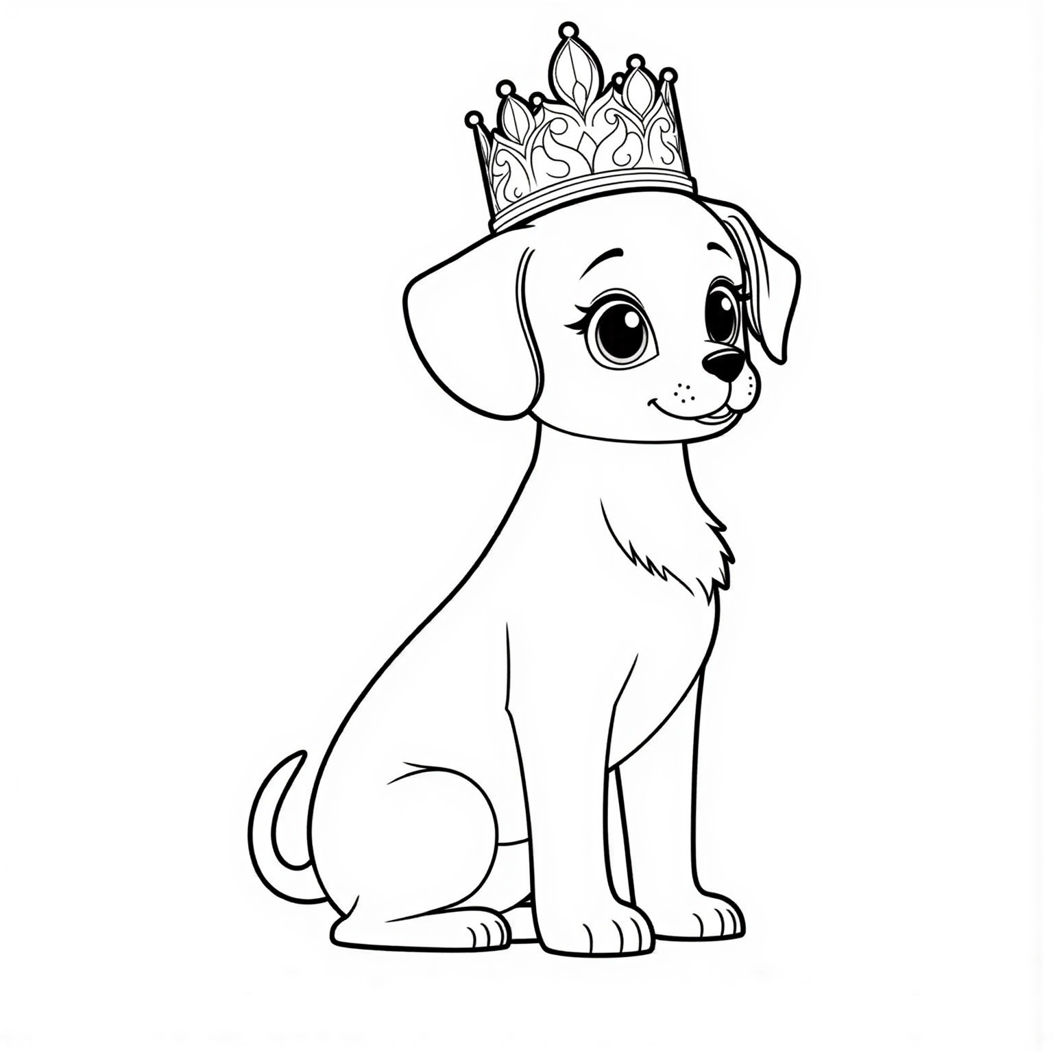 Puppy Wearing a Little Crown