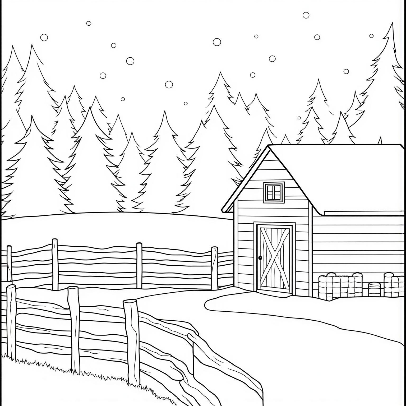 Snow-covered_Fence_And_Barn