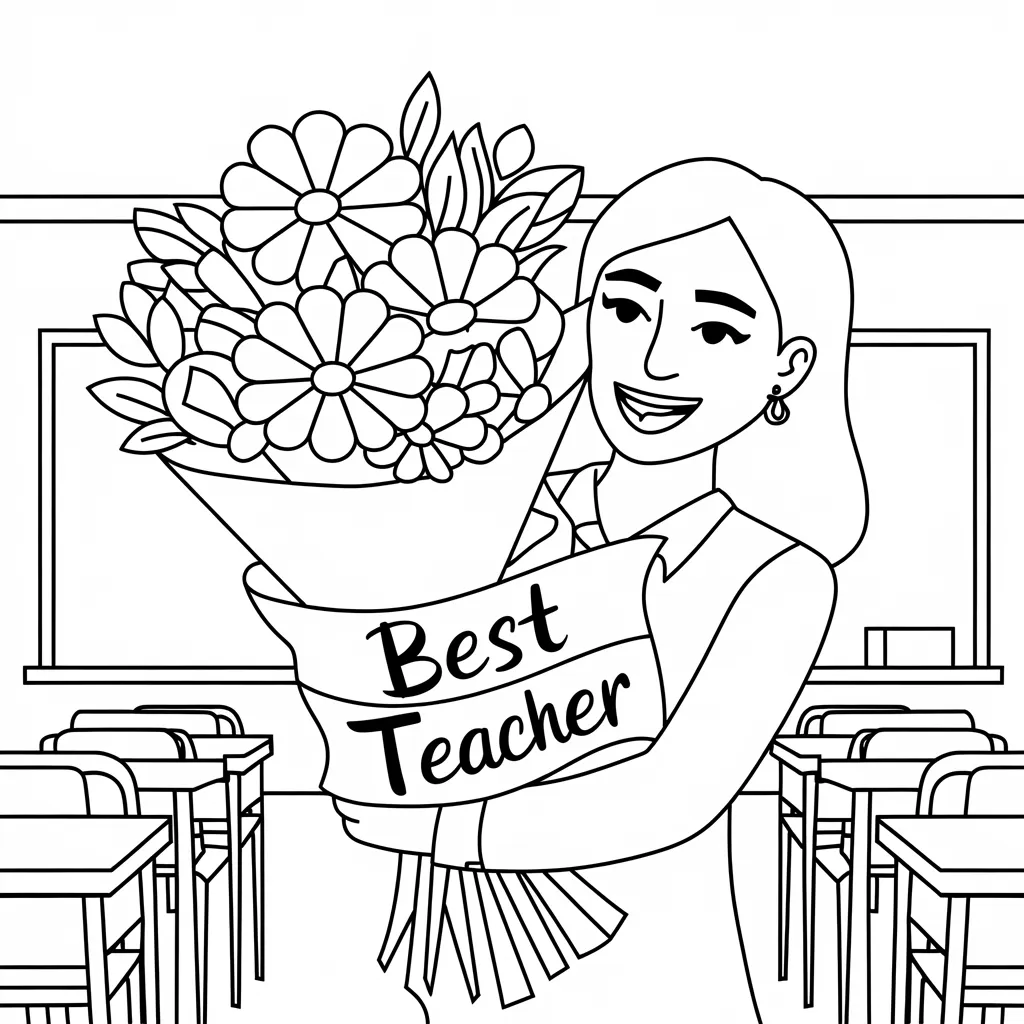 Teacher_Holding_a_Bouquet_of_Flowers_with_a_Smile