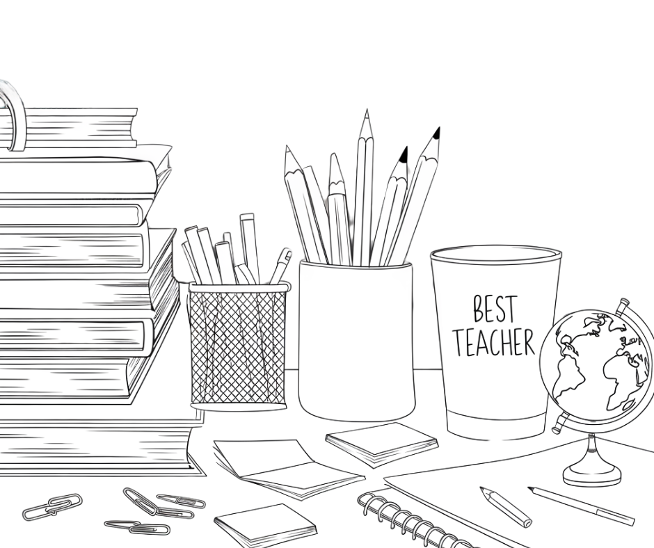 Teachers_Desk_with_Books_and_Stationery