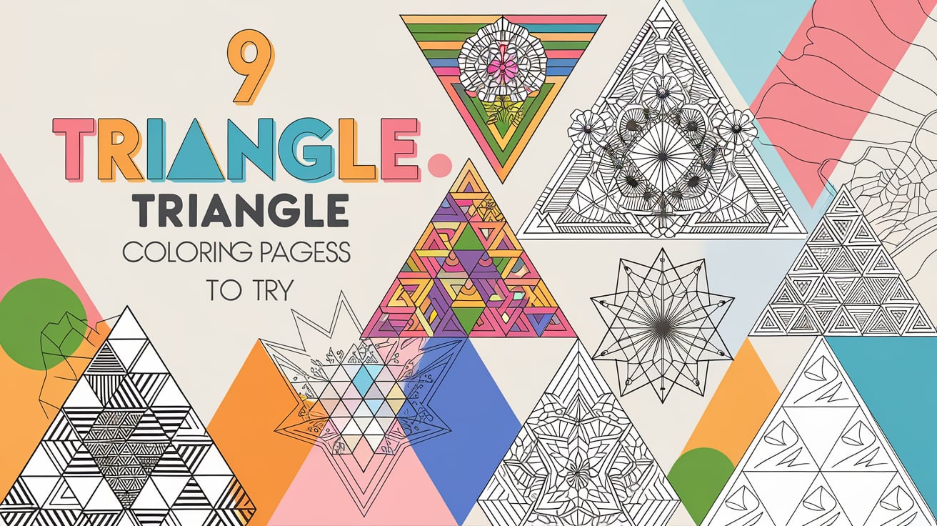 Unique Triangle Coloring Pages to Try