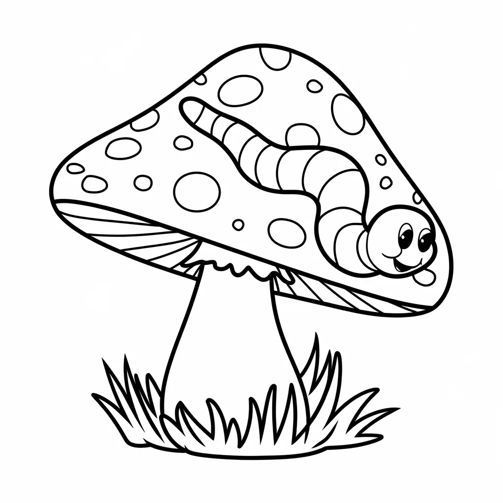 Worm_Sliding_Down_a_Mushroom