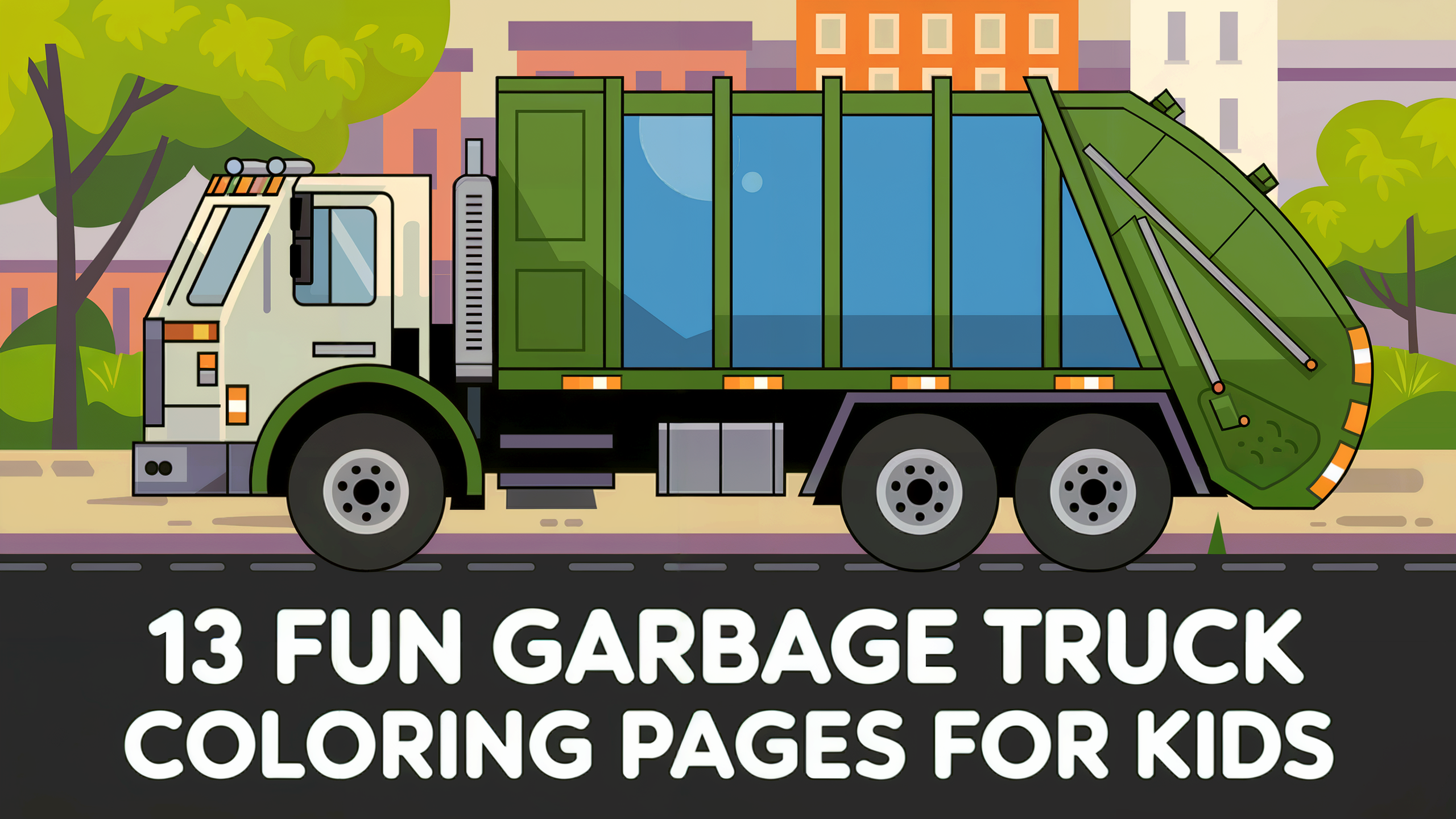 garbage truck coloring page