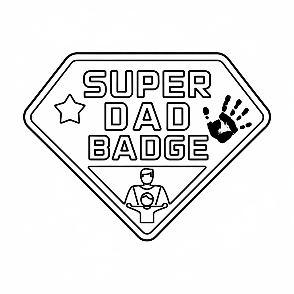 super dad badge